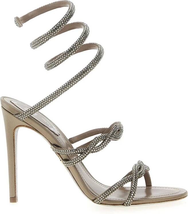 René Caovilla Sandalen 'Braid Cleo' Sandals in grijs