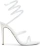 René Caovilla Witte Satijnen Sandalen Elegante Hakken - Thumbnail 1