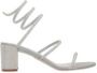 René Caovilla Zilveren Strass Sandalen met Slang Detail Gray Dames - Thumbnail 1