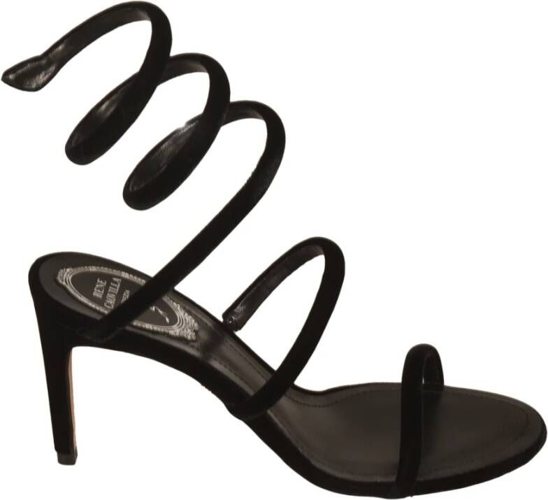 René Caovilla Zwarte Sandalen voor Elegante Stijl