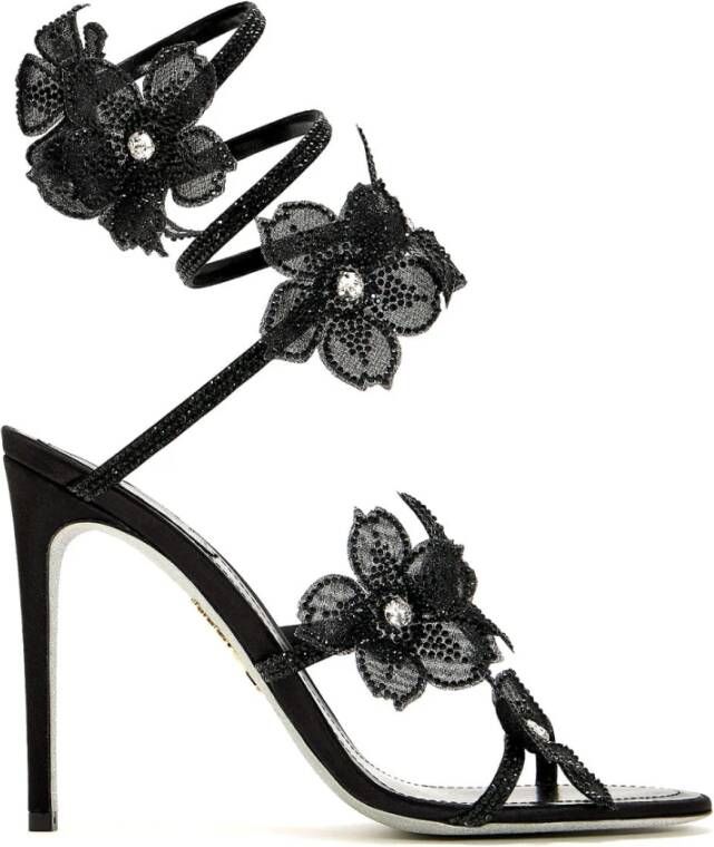 René Caovilla Zwarte Strappy Sandalen