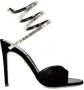 René Caovilla Zwarte Velvet Spark Sandalen met Strass - Thumbnail 1