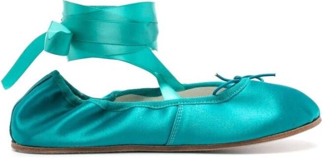 Repetto Teal Blue Instap Plat Schoenen