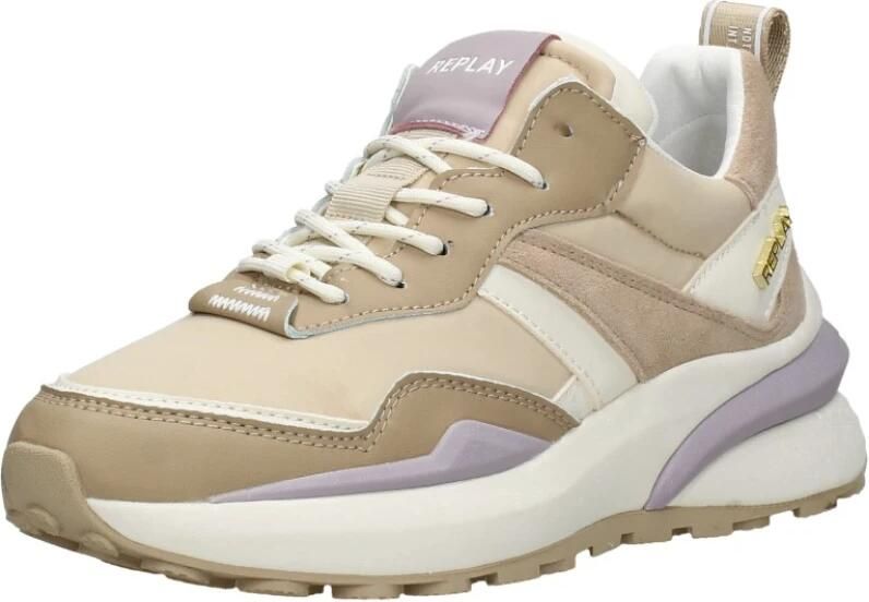 Replay Athena Hardloopschoenen Beige Dames - Foto 4