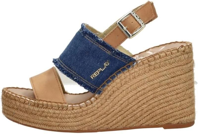 Replay Jess Band Sandalen Touwzool Licht blauw - Foto 2