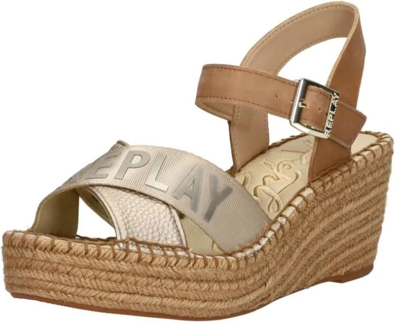 Replay Susan Cross Sandalen Touwzool Cognac - Foto 3