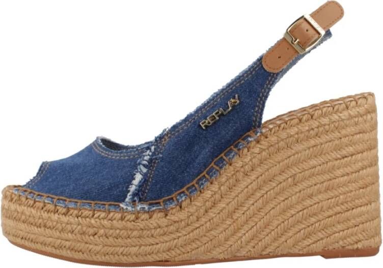Replay Wedges Blue Dames