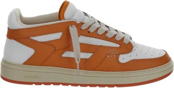 Represent Leren Lage Sneakers Orange Heren