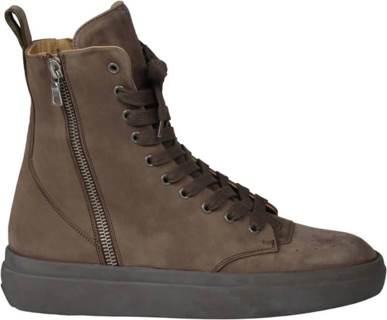 Represent Nubuck Leren High-Top Sneakers Brown Heren