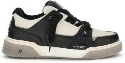 Represent Zwarte Leren Heren Sneakers Black