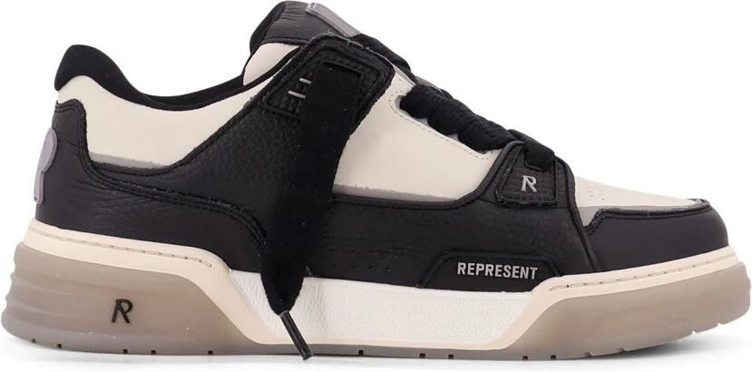 Represent Zwarte Leren Heren Sneakers Black Heren