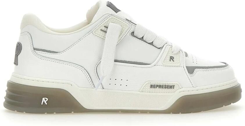 Represent Witte Leren Sneakers Grijze Studio Stijl - Foto 3