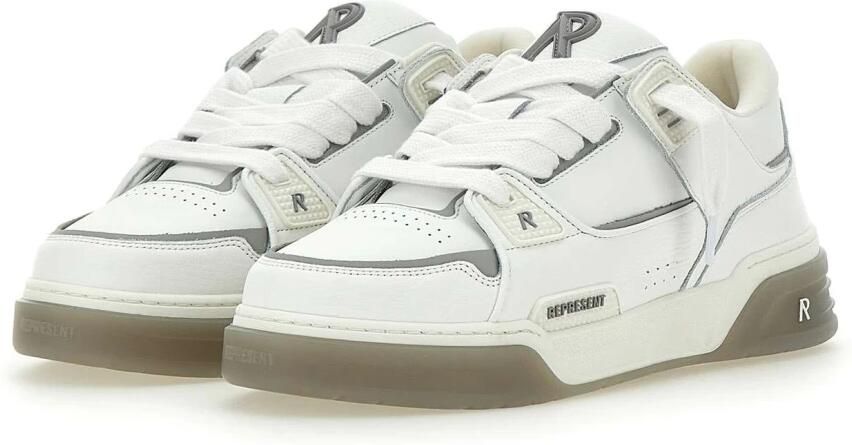 Represent Witte Leren Sneakers Grijze Studio Stijl - Foto 2