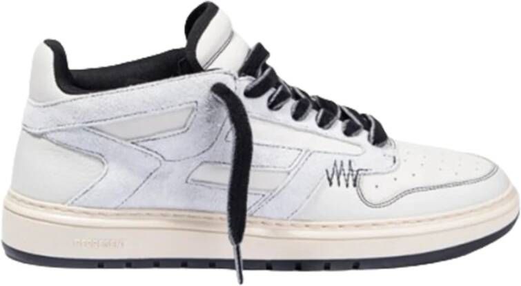 Represent Witte leren sneakers met geperforeerde details White Heren