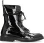 Rhude Leren Gevechtslaarzen Vetersluiting Ronde Neus - Thumbnail 1