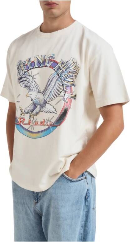 Rhude Wit Adelaar Print T-shirt