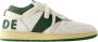 Rhude Wit Groen Leren Lage Sneakers Multicolor Heren - Thumbnail 1