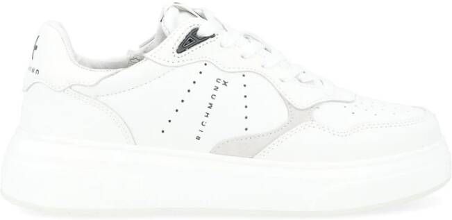 Richmond Witte Leren Sneaker White Heren