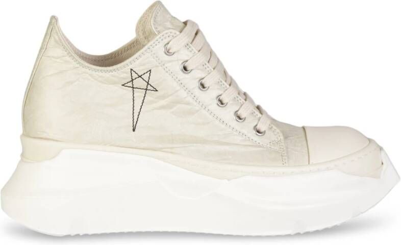 Rick Owens Abstracte Lage Pentagram Sneakers White Unisex