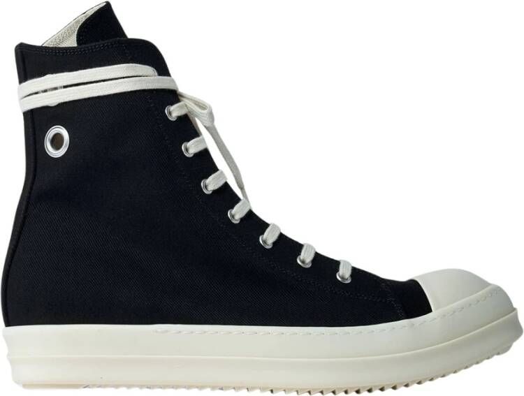 Rick Owens Canvas High-Top Sneakers