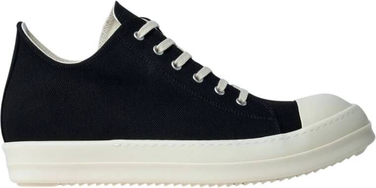 Rick Owens Denim Weave Low-Top Sneakers
