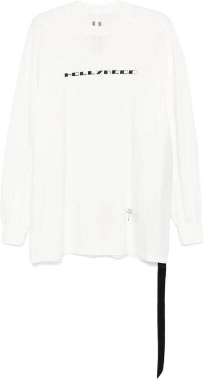 Rick Owens Donkere Schaduw Slogan Print T-shirt
