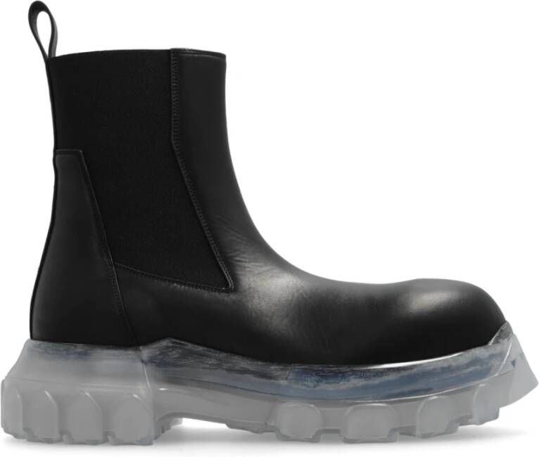 Rick Owens Enkellaarzen Beatle Black Dames