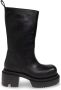 Rick Owens Hakken leren laarzen Black Heren - Thumbnail 6