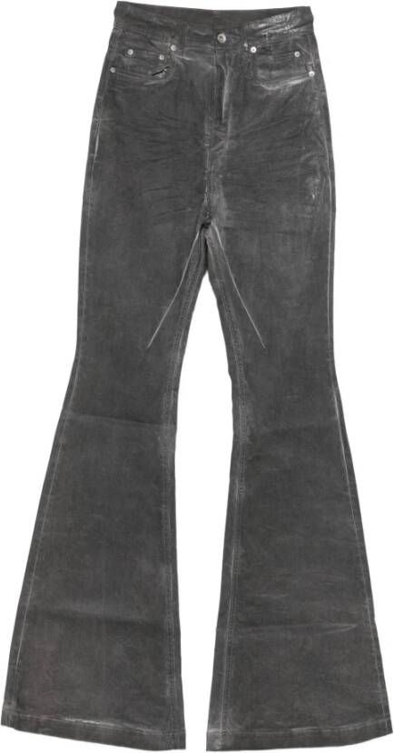 Rick Owens Hoge taille Overdyed Jeans Bootcut Italië