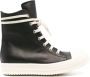 Rick Owens Leren Bumper Sneakers Zwart Wit Black Dames - Thumbnail 1