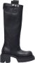 Rick Owens Leren Kniehoge Instaplaarzen Black Dames - Thumbnail 1