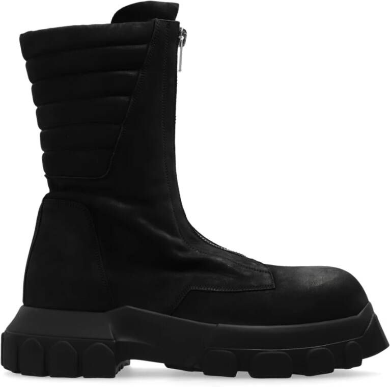 Rick Owens Leren schoenen Turbo Tractor Black Heren