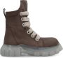 Rick Owens Leren veterlaarzen met zijrits - Thumbnail 1