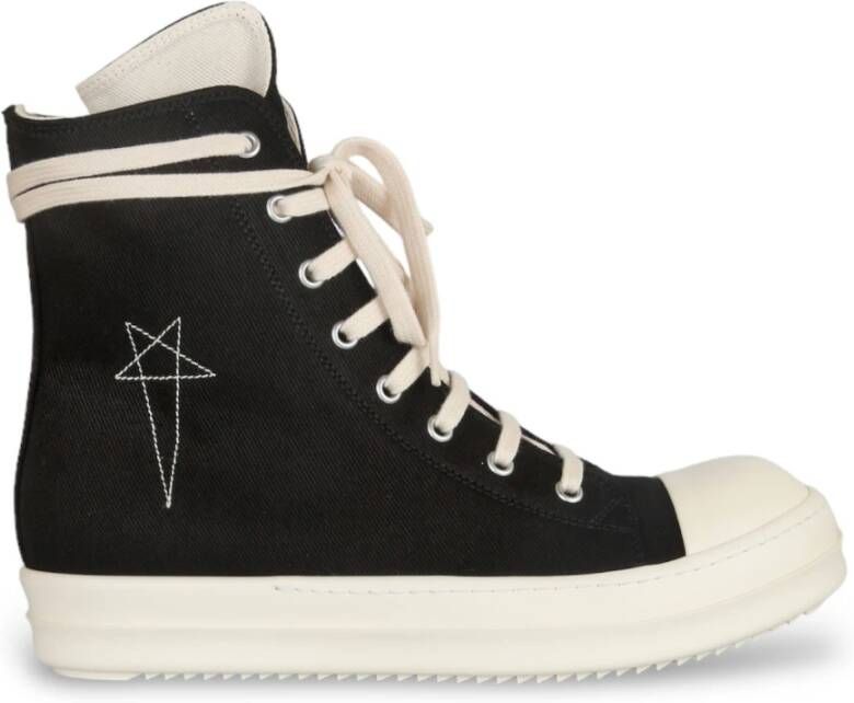 Rick Owens Pentagram Hoge Sneakers Zwart Heren