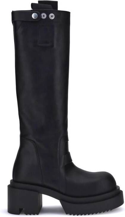 Rick Owens Platformlaarzen met knoopsgat en metalen afwerking