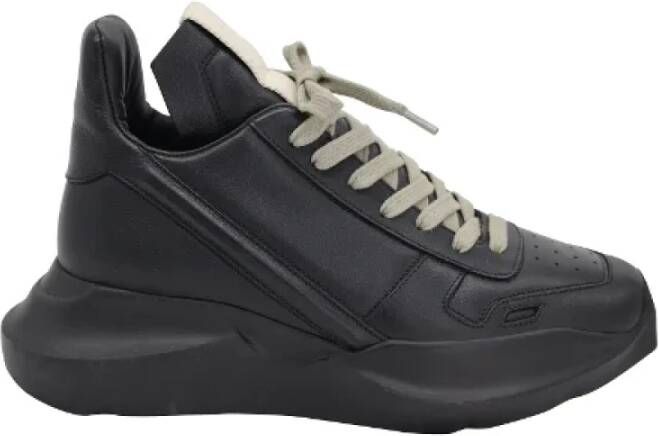 Rick Owens Pre-owned Leather sneakers Black Dames