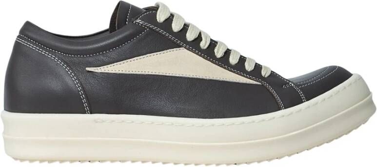 Rick Owens Retro Katoenen Sneakers met Suède Panelen