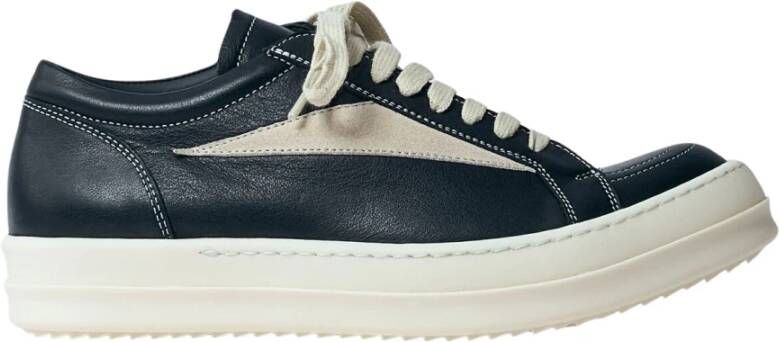 Rick Owens Retro Leren Sneakers Black Heren
