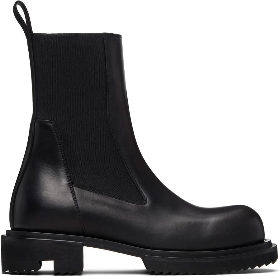 Rick Owens Beatle Gabe leren laarzen