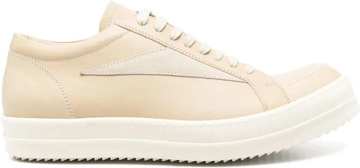 Rick Owens Beige Veterschoen Rubberen Zool