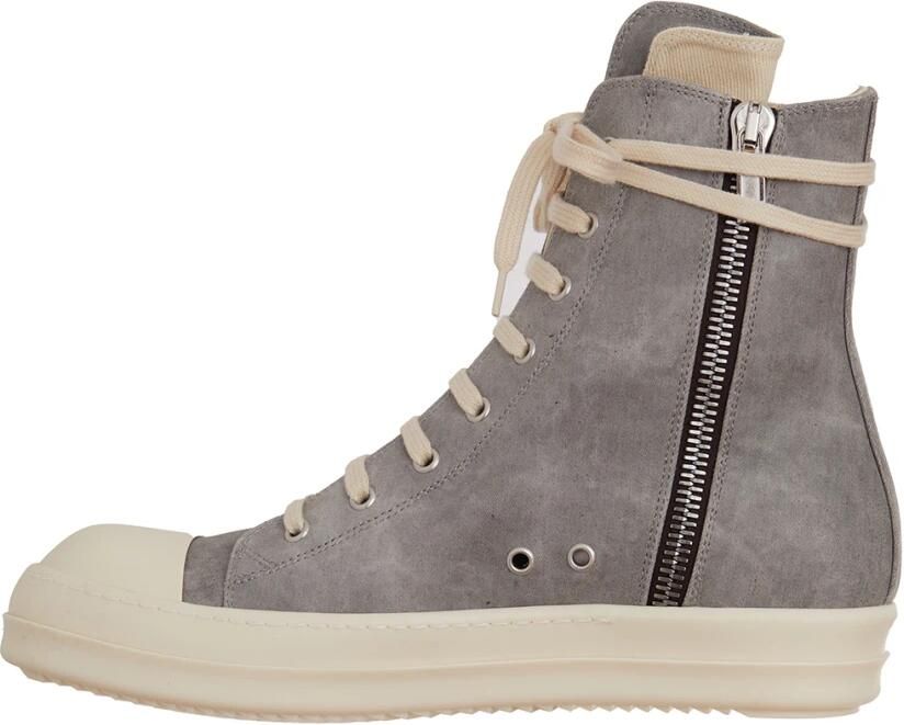 Rick Owens Denim Cargo High Top Sneakers