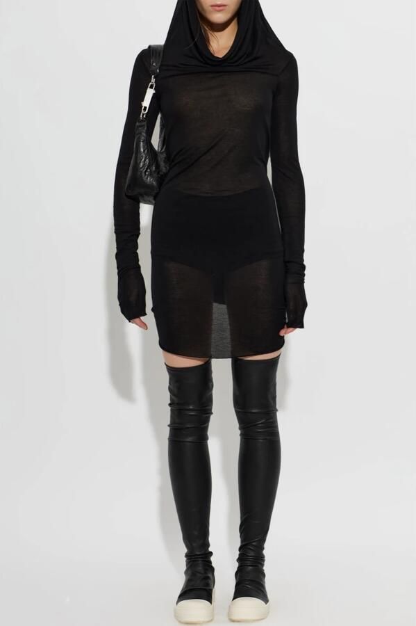 Rick Owens Hoge Top Sneakers Black Dames - Foto 3