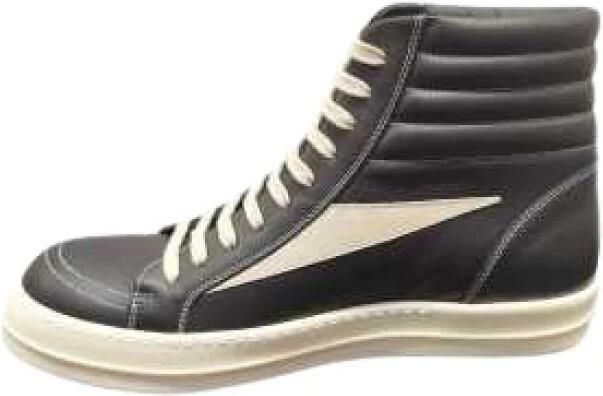 Rick Owens Retro Sneakers van Katoen met Suède Panelen