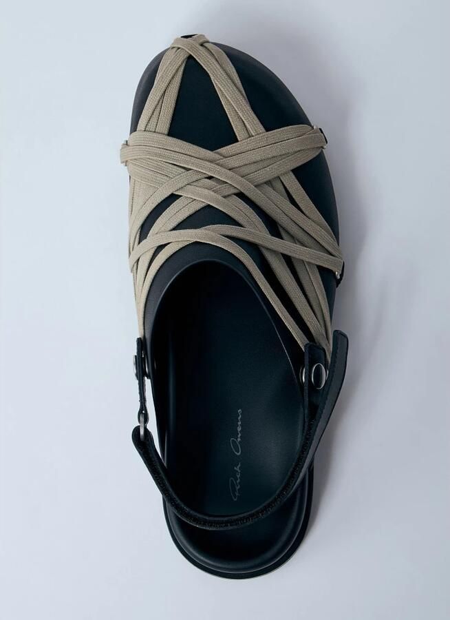 Rick Owens Kanten Detail Leren Muiltjes - Foto 2