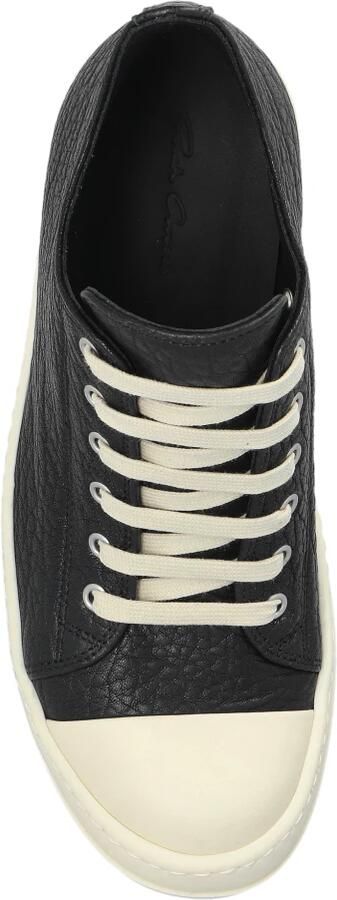 Rick Owens Textured Leather Low-Top Sneakers - Foto 12