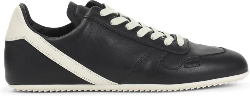Rick Owens Witte Lage Top Leren Sneakers