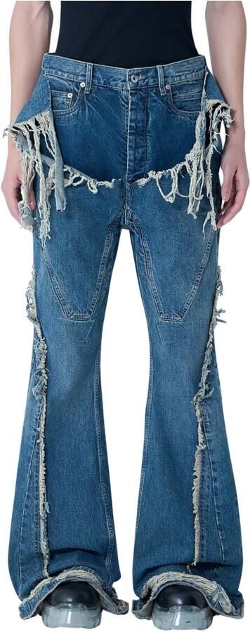 Rick Owens Slivered Bootcut Jeans