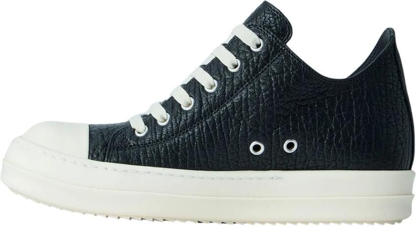 Rick Owens Textured Leather Low-Top Sneakers