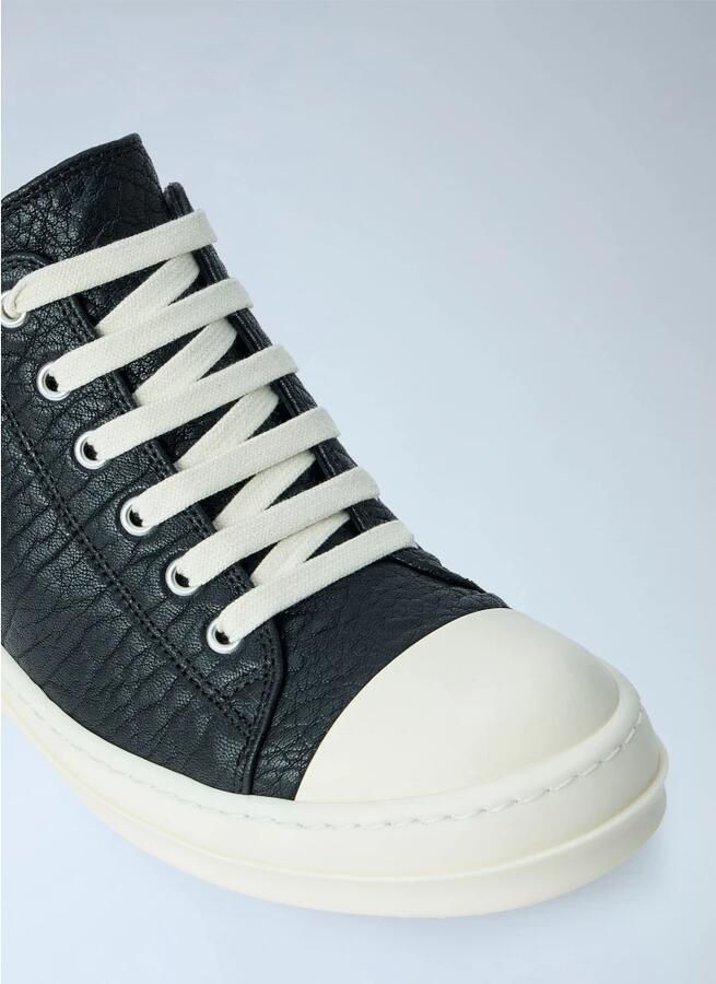 Rick Owens Textured Leather Low-Top Sneakers - Foto 2