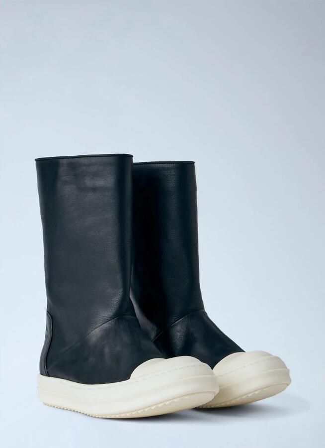 Rick Owens Tower Hoge Leren Laarzen - Foto 3